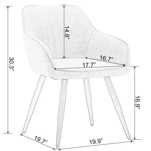 Corrigan Studio® Upholstered Dining Chair Arm Chair Set Of 2 Wayfair